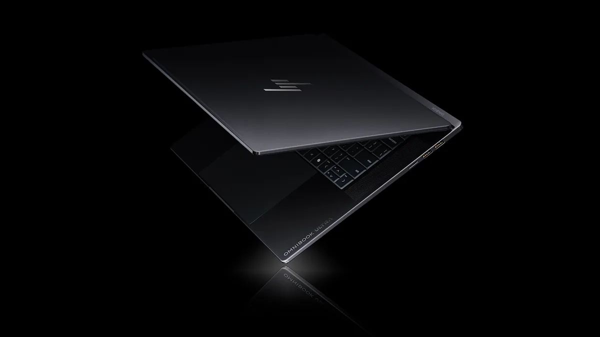 HP OmniBook X 14, partly open in NVIDIAβs official RTX Spark gallery