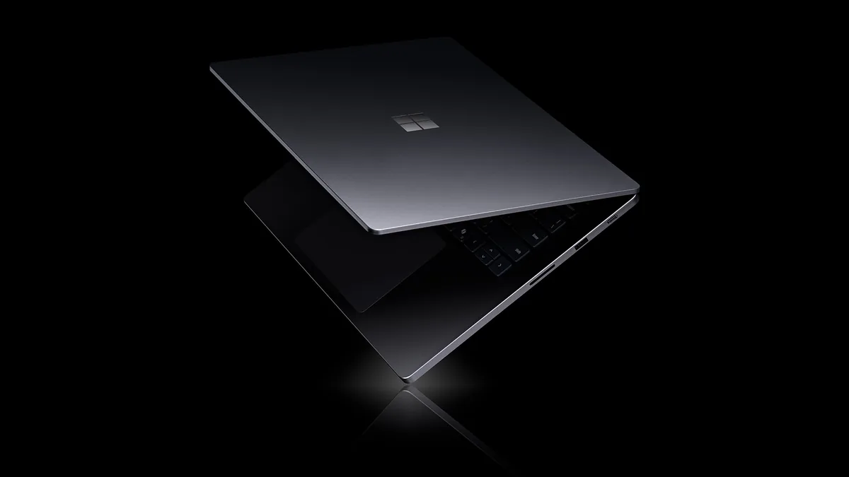 Microsoft Surface Laptop Ultra, partly open in NVIDIAβs official RTX Spark gallery